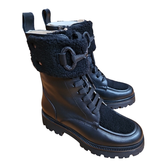 RON WHITE Women's Calf Leather Lug Sole Ankle Boots Made In Italy SZ 7 - Picture 17 of 17